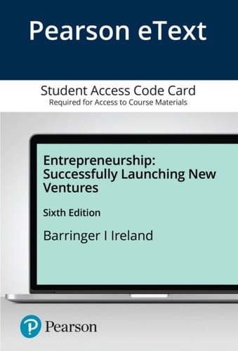 Pearson Etext Entrepreneurship Successfully Launching New Ventures -- Access Card