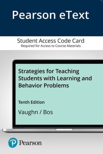 Strategies for Teaching Students with Learning and Behavior Problems -- Pearson eText