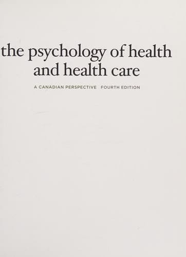 The Psychology of Health and Health Care