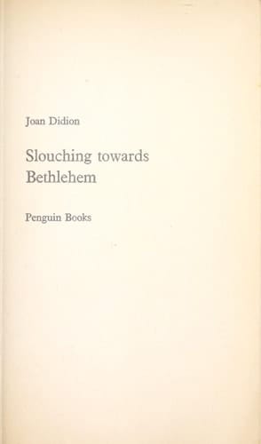 Slouching Towards Bethlehem