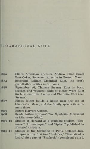 T. S. Eliot (Penguin modern masters)