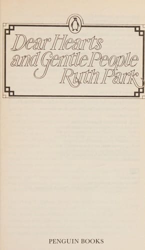 Park Ruth : Dear Hearts and Gentle People