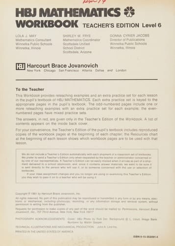 HBJ Mathematics