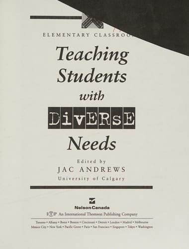 Teaching Students with Diverse Needs Elementary Classrooms