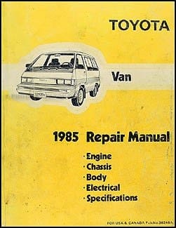 Toyota Van 1985 Repair Manual