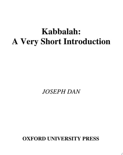 Kabbalah: A Very Short Introduction (Very Short Introductions)