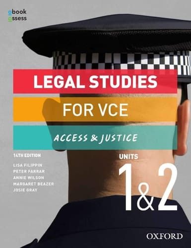 Legal Studies for VCE Units 1 & 2 Student book + obook assess