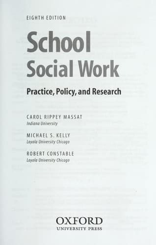 School Social Work, Eighth Edition: Practice, Policy, and Research