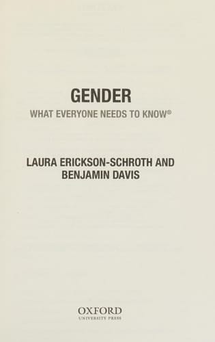 Gender: What Everyone Needs to Know (R) (What Everyone Needs to Know (R))