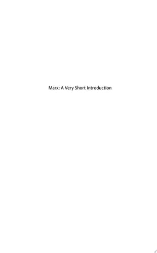 Marx: A Very Short Introduction