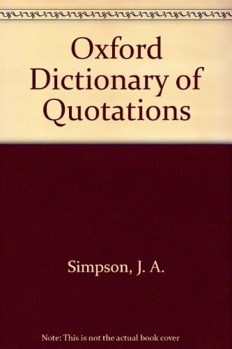 Oxford Dictionary of Quotations: Blue Leather Presentation Edition