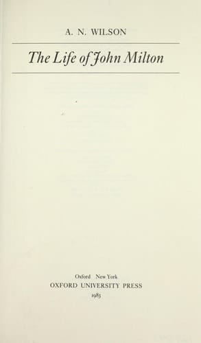 The Life of John Milton