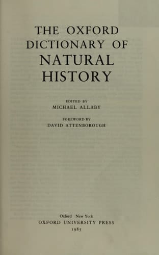 The Oxford Dictionary of Natural History