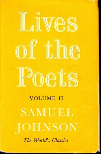 Lives of the English Poets: v. 2 (World's Classics)