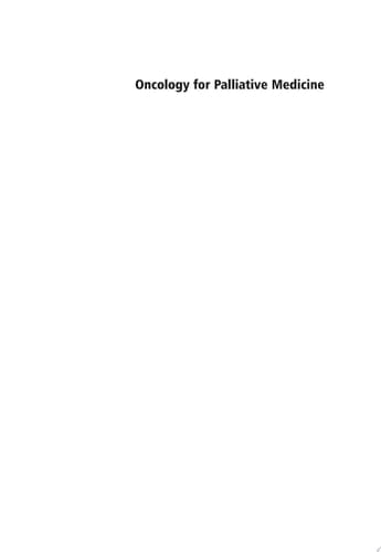 Oncology for Palliative Medicine (Oxford Medical Publications)