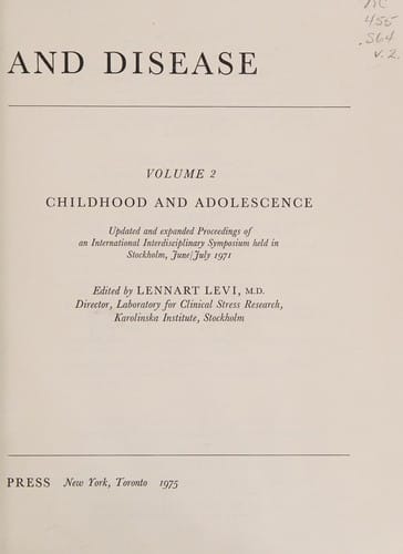 Society, Stress and Disease: Volume 2: Childhood and Adolescence