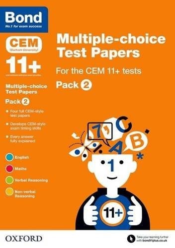 Bond 11+: Multiple-choice Test Papers for the CEM 11+ tests Pack 2 (Bond 11+)
