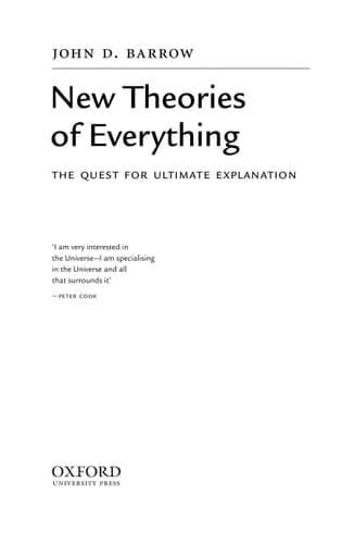 New Theories of Everything (Gifford Lectures)