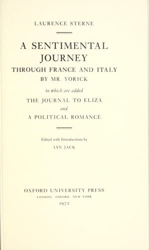 Sentimental Journey Through France and Italy (Oxford Paperbacks)