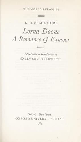 Lorna Doone (The World's Classics)