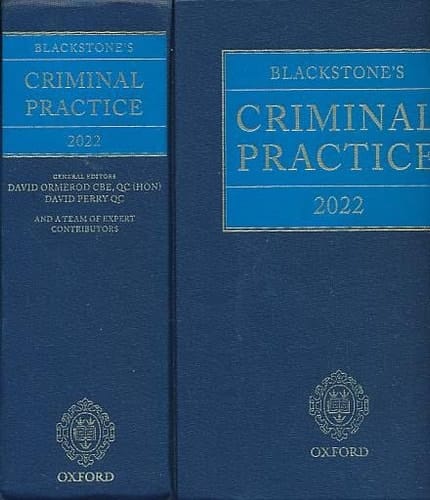 Blackstone's Criminal Practice. 4 volume set. 2022