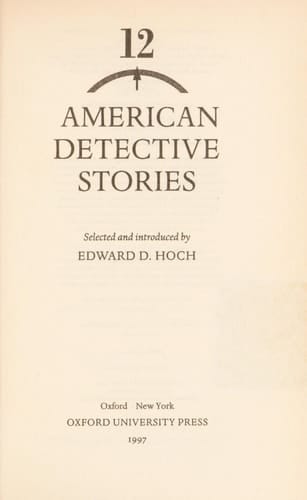 Twelve American Detective Stories (Oxford Twelves)