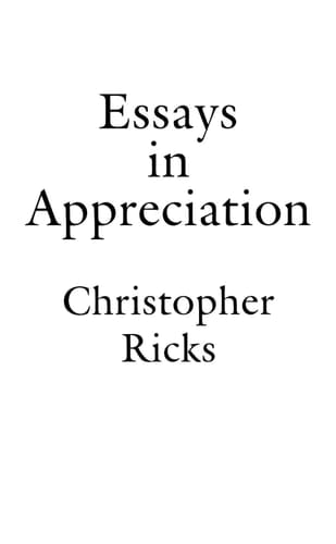 Essays in Appreciation