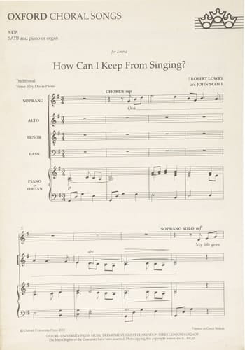 How Can I Keep from Singing?: SATB Vocal Score