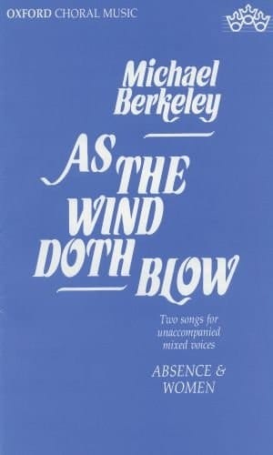 As the wind doth blow: Vocal score