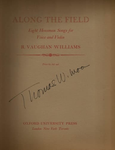 Along the Field: Eight Housman Songs for Voice and Violin