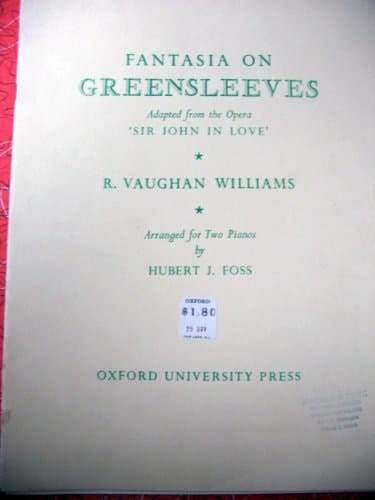 Fantasia On Greensleeves (Adapted from the Opera "Sir John in Love")