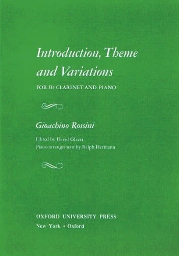 ROSSINI - Introduccion, Tema y Variaciones para Clarinete y Piano (Glazer/Hermann)