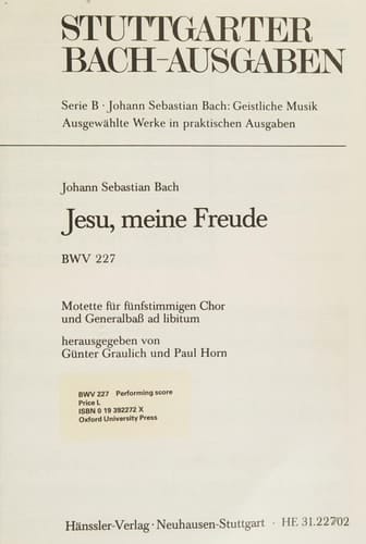 J.S. Bach: "Jesu, Meine Freude"