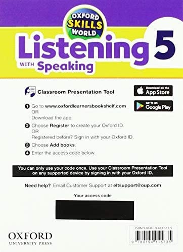 Oxford Skills World. Listening & Speaking 5. Classroom Presentation Tool Access Card