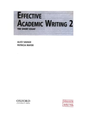 Effective Academic Writing