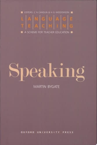 Language Teaching. A Scheme for Teacher's Education. Speaking