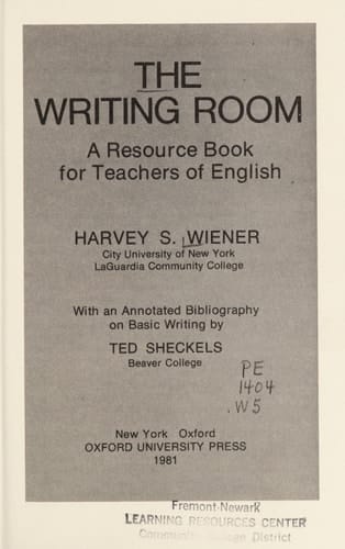 The Writing Room: A Resource Book for Teachers of English