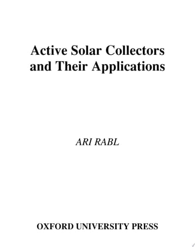 Active Solar Collectors and Their Applications