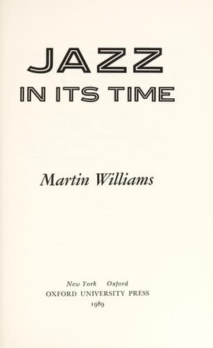 Jazz in Its Time