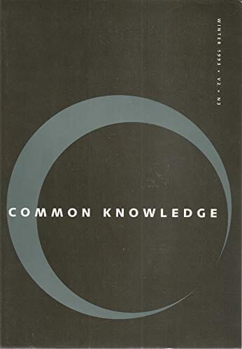Common Knowledge: Volume 2: No. 3