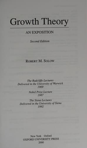 Growth Theory: An Exposition