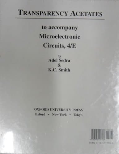 Transparency Acetates to Accompany Microelectronic Circuits, Fourth Edition