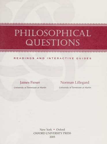 Philosophical Questions: Readings and Interactive Guides