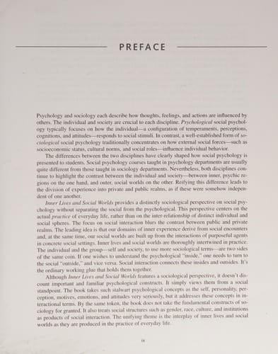 Inner Lives and Social Worlds: Readings in Social Psychology