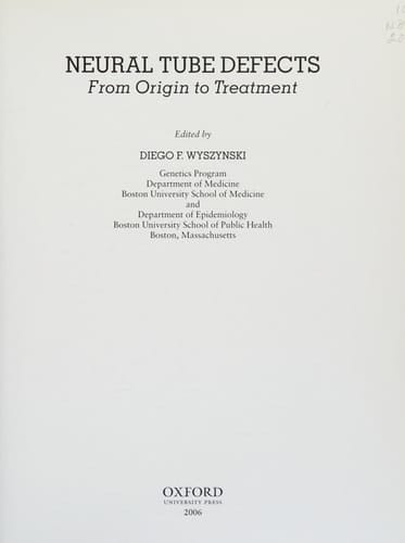 Neural Tube Defects: From Origin to Treatment