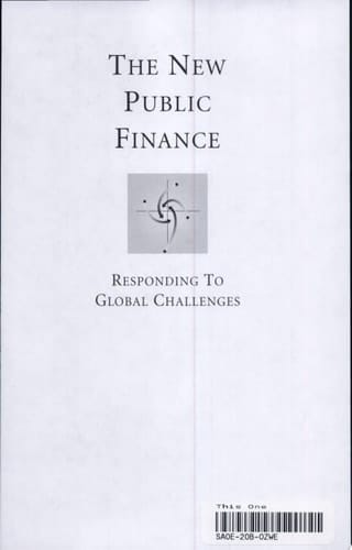 The New Public Finance: Responding to Global Challenges