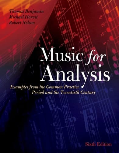 Music for Analysis: Examples from the Common Practice Period and the Twentieth Century Includes CD