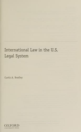 International Law in the U.S. Legal System