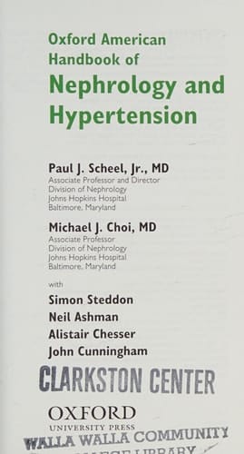 Oxford American Handbook of Nephrology and Hypertension (Oxford American Handbooks in Medicine)