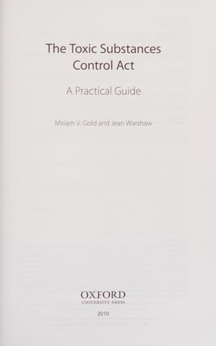 The Toxic Substances Control Act